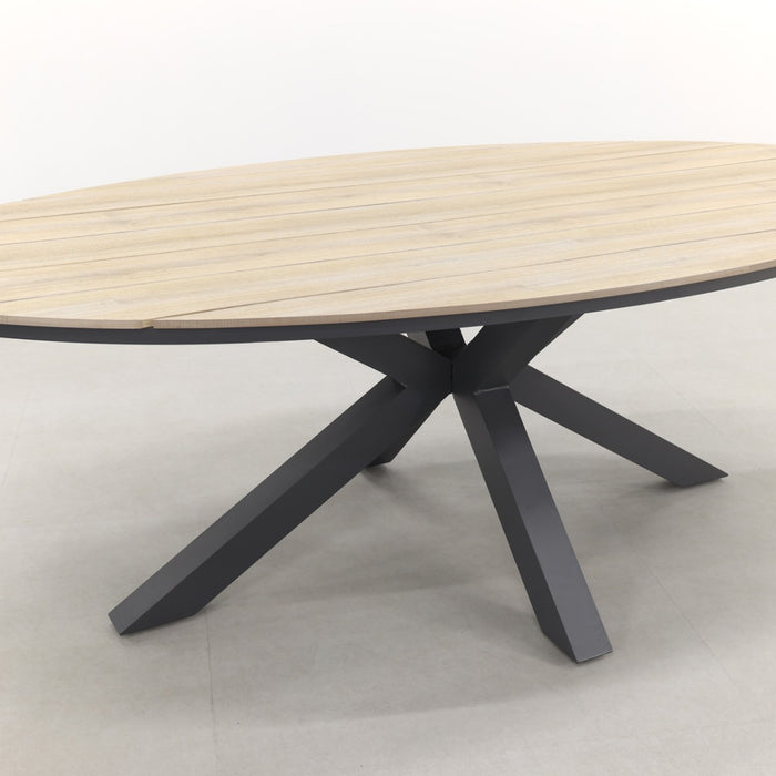 Garden Impressions Jasmine - Black|Edison 220x115 cm. - ovale tuinset