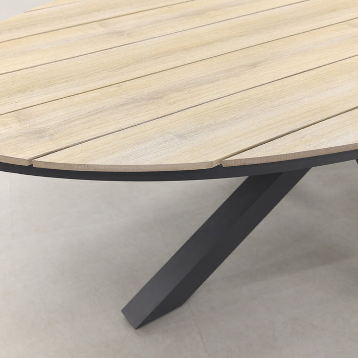 Garden Impressions Jasmine - Black|Edison 220x115 cm. - ovale tuinset