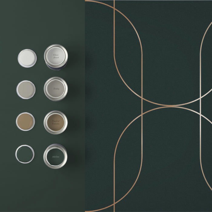 Graham & Brown - Vliesbehang - Palais Green & Copper - 10mx53cm