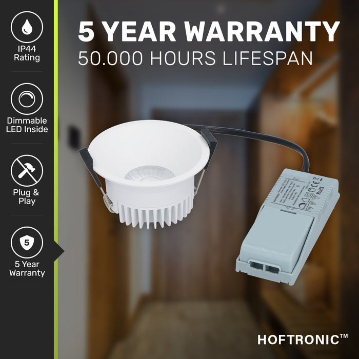 HOFTRONIC 6x - LED Inbouwspots Badkamer IP44 Wit