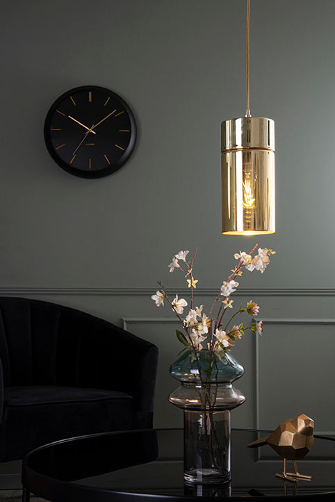 Karlsson - Wandklok Globe - Zwart - Ø40cm