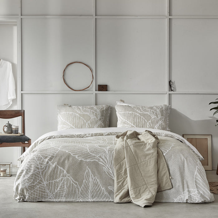 Walra Leaves & Trees Dekbedovertrek 200 x 220/240 cm - Olijfgroen