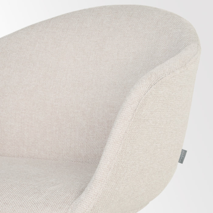 Nolon Nout-Otis Bureaustoel Beige - Armleuningen - Wit