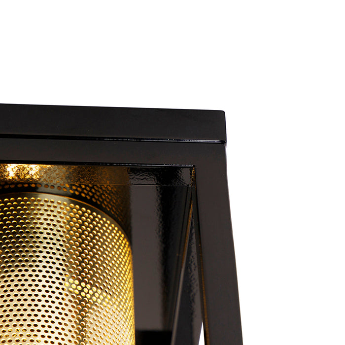 QAZQA Plafondlamp cagetess - Goud|messing - Industrieel - L 18cm