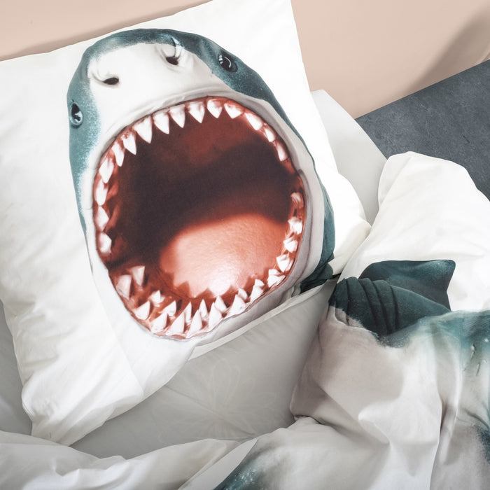 SNURK Shark!! Dekbedovertrek 140 x 220 cm
