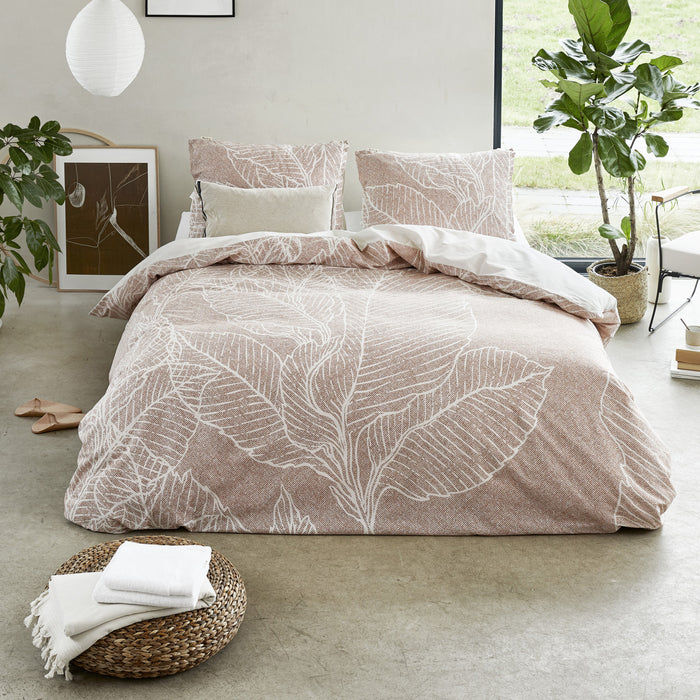Walra Leaves & Trees Dekbedovertrek 240 x 220/240 cm - Cognac