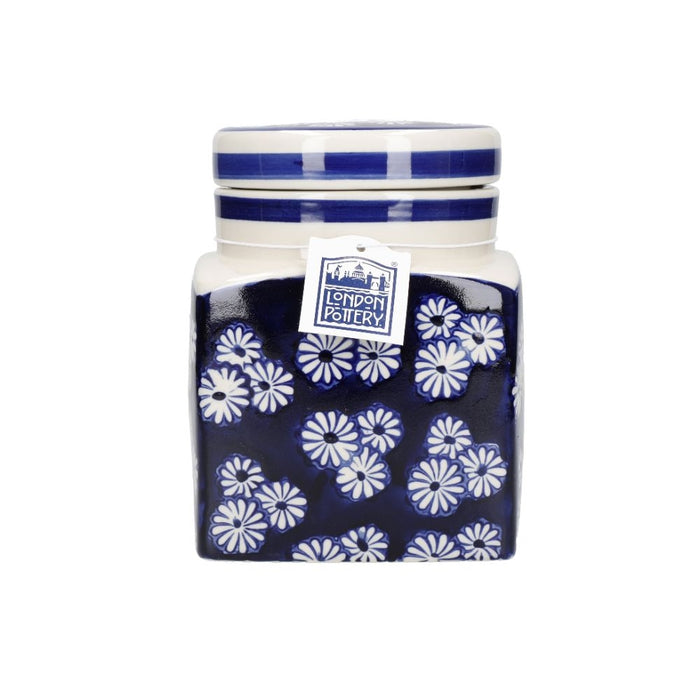 London Pottery - Globe Small Daisies Voorraadpot, Keramiek, Blauw, Mad