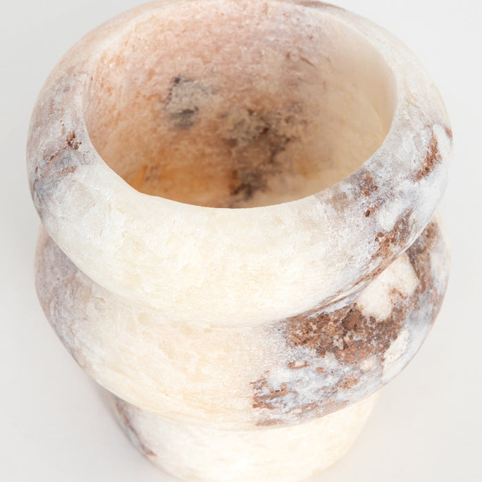 Sissy-Boy Witte alabaster waxinelichthouder