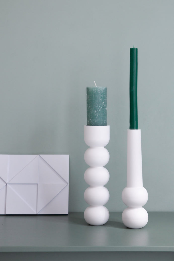 LEMON LILY, kandelaar cone high - white