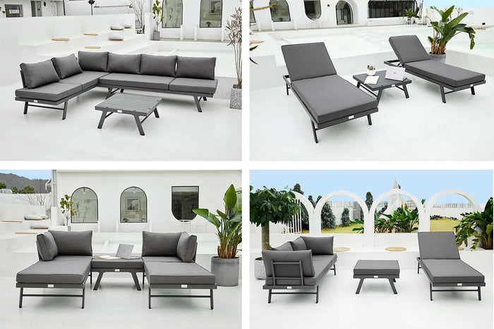 Feel Home - Alu Loungeset - Modica all in one - 8 opties
