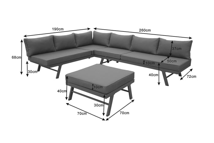 Feel Home - Alu Loungeset - Modica all in one - 8 opties