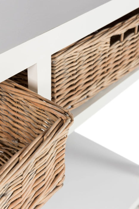 Duverger® Cottage - Sidetable - rechthoekig - wit - hout - 2 manden -