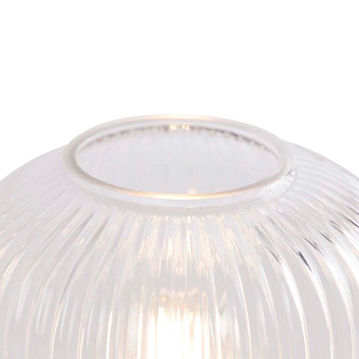 QAZQA Art Deco tafellamp messing met glas - Karel