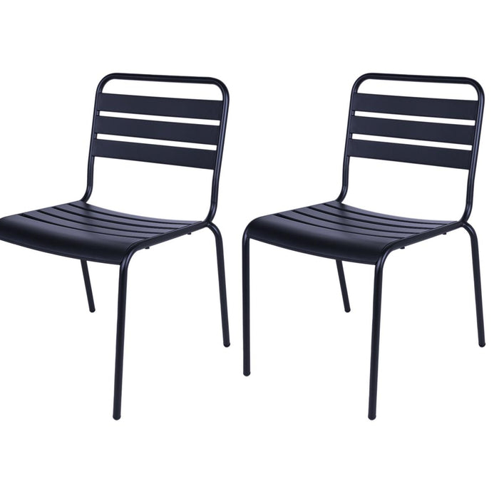 Metalen tuinset Max zwart 150 cm