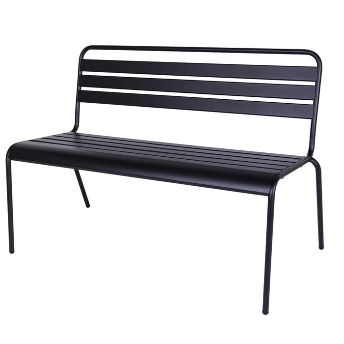 Metalen tuinset Max zwart 150 cm