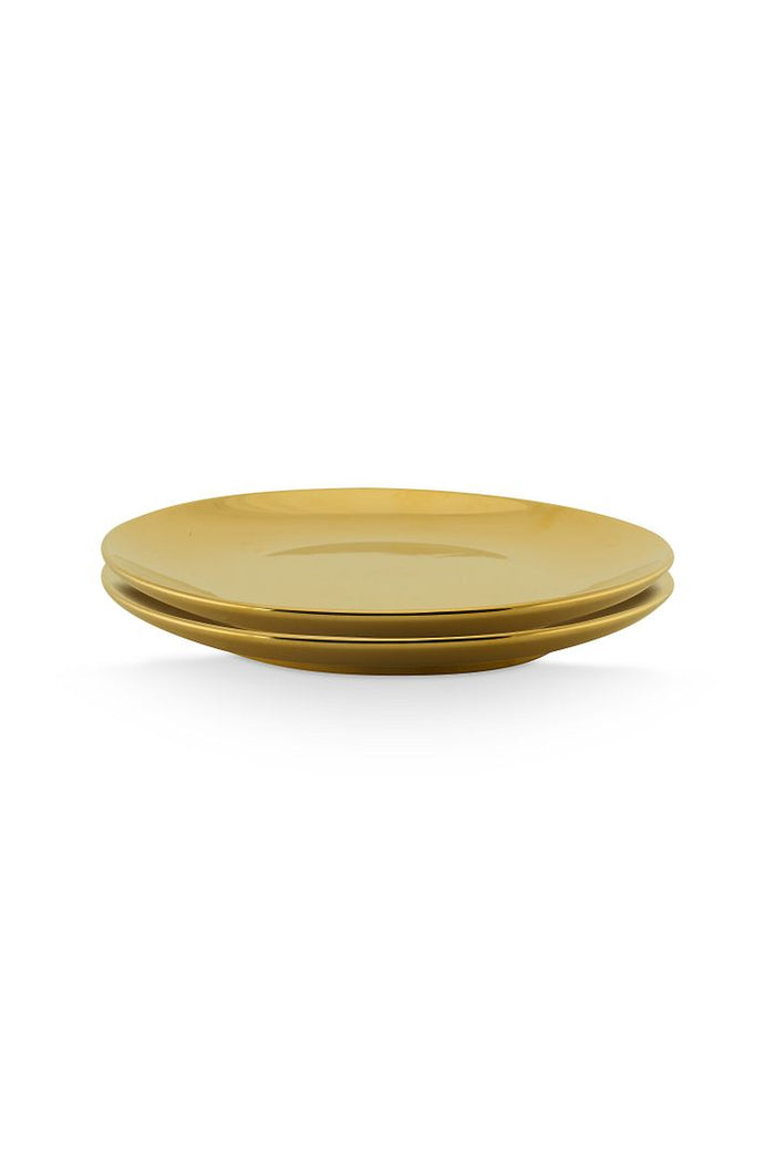 vtwonen Bord - Set van 2 - Goud - 20cm