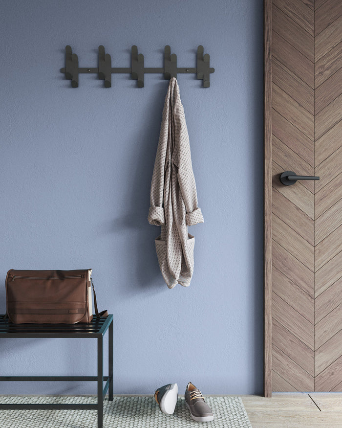 Gorillz Wandkapstok Origami - Wandkapstok - 20 haken - Zwart