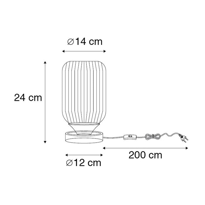 QAZQA Art deco tafellamp messing met glas - Banci