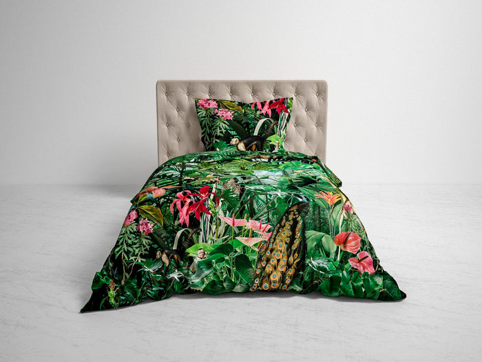 Heckett Lane Dekbedovertrek Katoen Satijn Frey - green