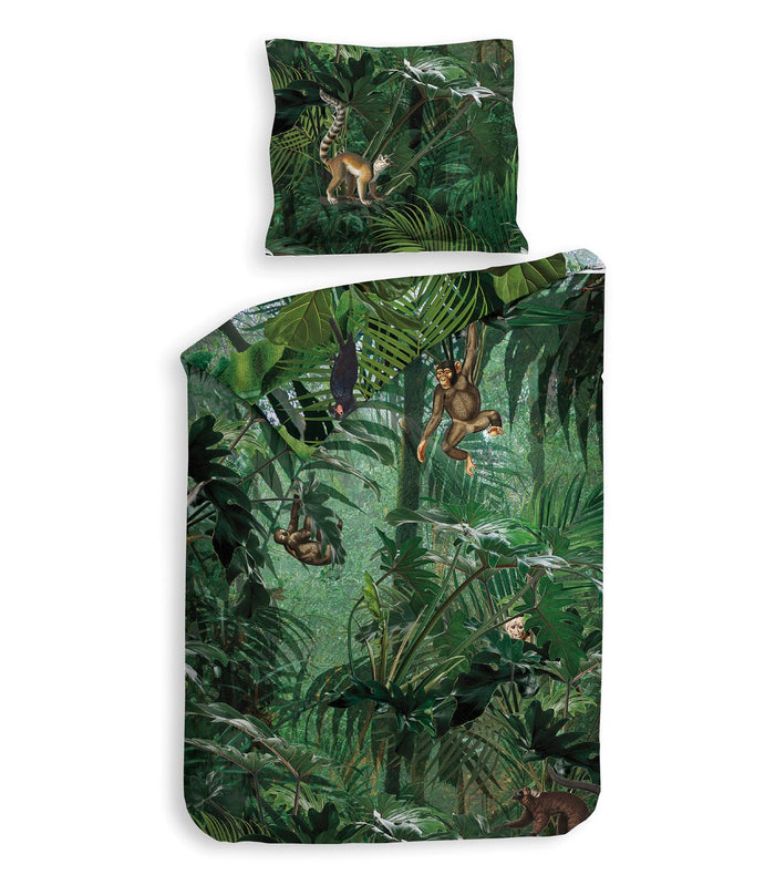 Heckett Lane Dekbedovertrek Katoen Satijn Frey - green