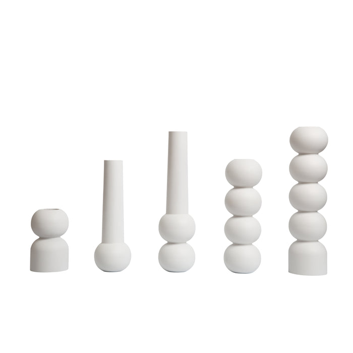 LEMON LILY, kandelaar 3-in-1 low - white