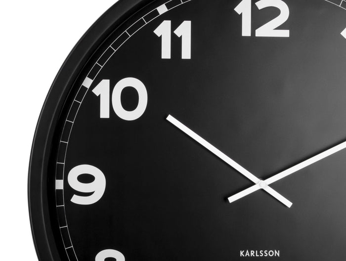 Karlsson - Wandklok New Classic - Large - Zwart - Ø60cm