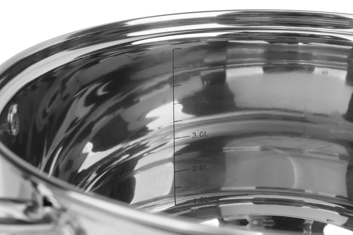 Edenberg Classic Line - Pannenset - RVS - 8 delig - Sandwichbodem