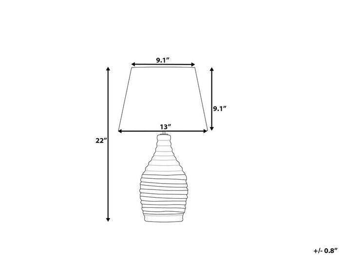 Beliani - TORMES - Tafellamp - Lichtbeige - Porselein