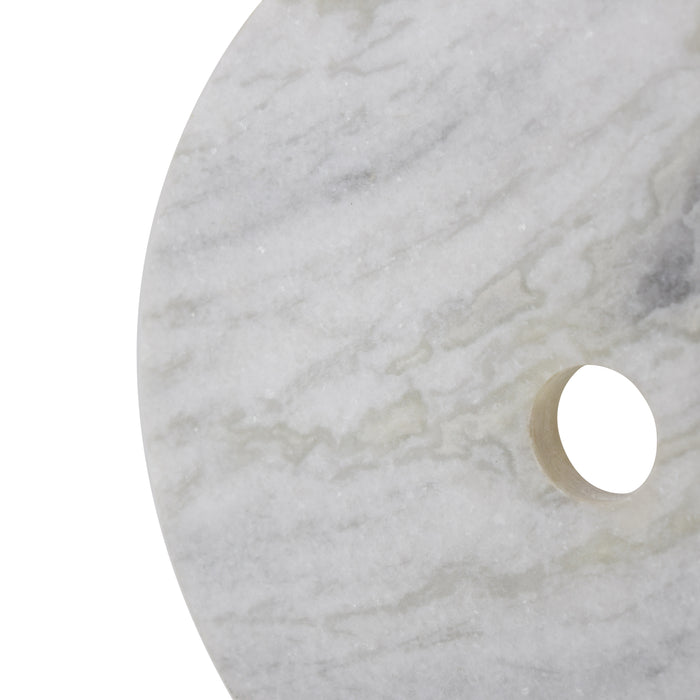 LOFT42 Circle Ornament op Voet - Marmer - Metaal - Ø30