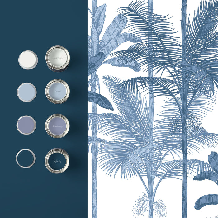 Graham & Brown vliesbehang Jungle Cobalt blauw