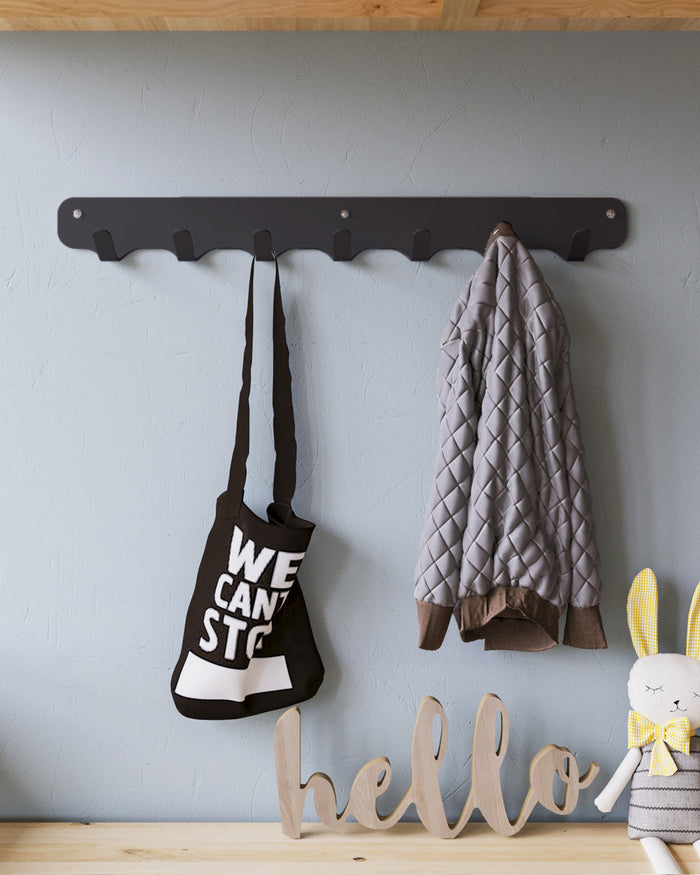 Gorillz Rounded Seven - Wandkapstok - 67 x 6 x 7,8 mm - Zwart