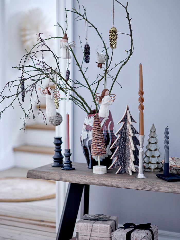 Bloomingville houten dennenboompje groot (Ø 10 centimeter x 40