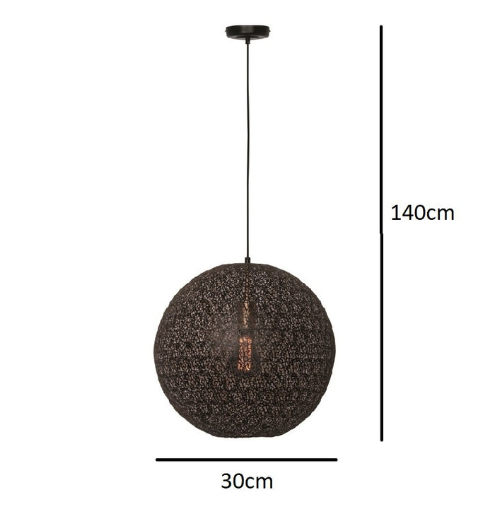 Freelight Hanglamp Moon Zwart Mat Goud Ø 30cm