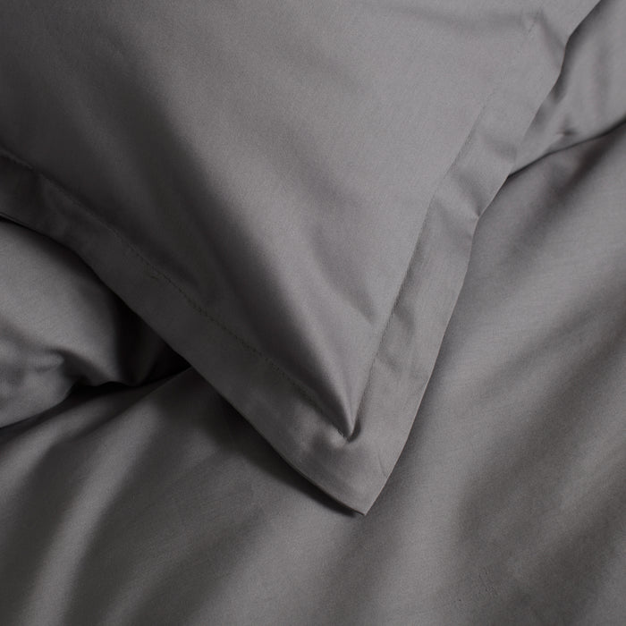 Cinderella Uni Katoensatijn Dekbedovertrek 260 x 200|220 cm -Antraciet