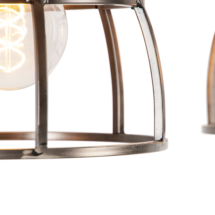 QAZQA Hanglamp arthur - Zwart - Industrieel - L 94cm