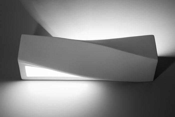 Sollux Wandlamp Sigma L 42 cm gips wit