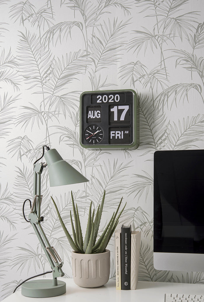 Karlsson - Wandklok Mini Flip - Groen behuizing - Zwarte wijzerplaat