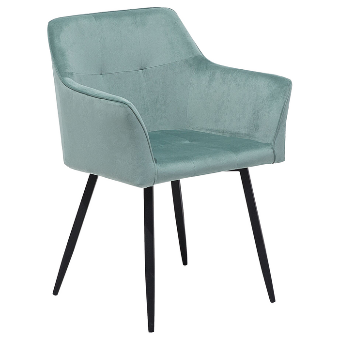 Beliani - JASMIN - Eetkamerstoel - Mintgroen - Fluweel