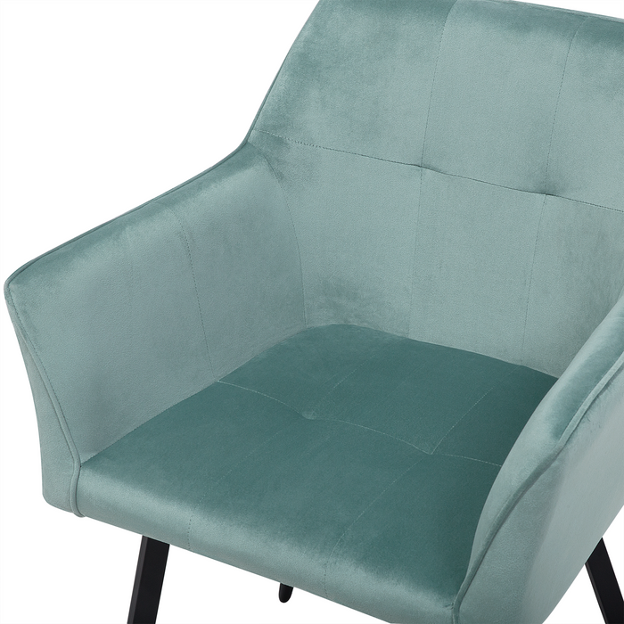 Beliani - JASMIN - Eetkamerstoel - Mintgroen - Fluweel