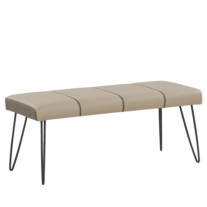 Beliani - BETIN - Slaapkamerset - Zandbeige - 180 x 200 cm - Kunstleer