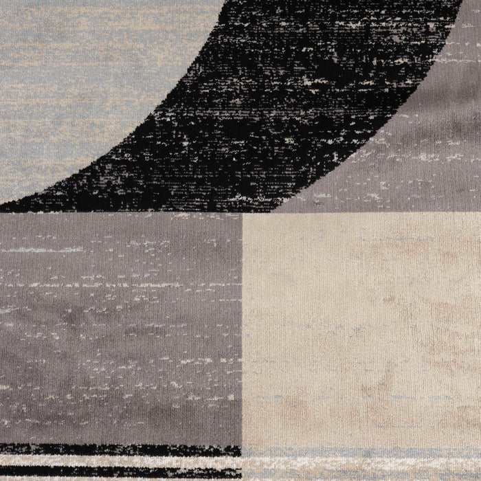 by fonQ Arc Vloerkleed - Zwart