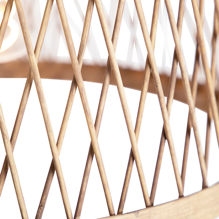 QAZQA Landelijke hanglamp touw met rotan - Calamus