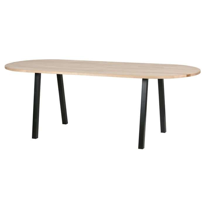 WOOOD Tablo Tafelblad Ovaal - Eiken - Onbehandeld - 2,4x220x90