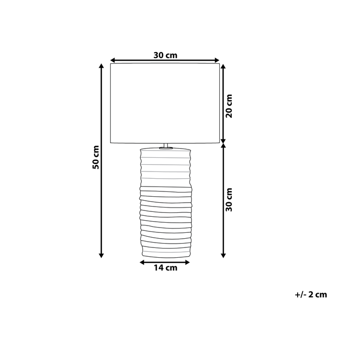 Beliani - NAVIA - Tafellamp - Wit - Porselein