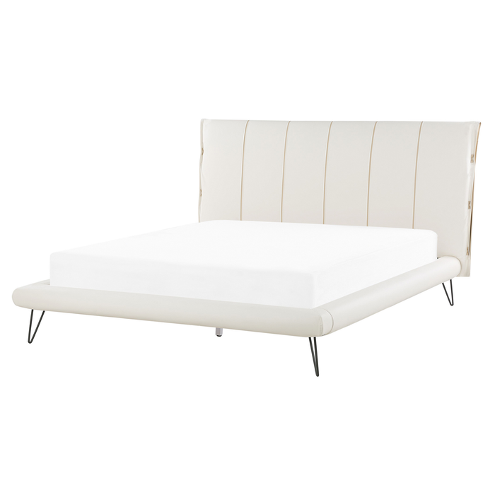 Beliani-BETIN-Slaapkamerset-Lichtbeige-160 x 200 cm-Kunstleer