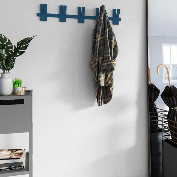 Gorillz Incision - Wandkapstok - 10 kapstokhaken - Blauw