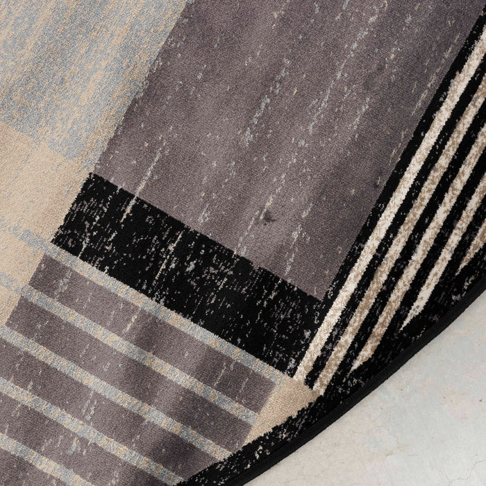 by fonQ Arc Vloerkleed - Zwart