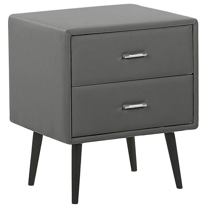 Beliani - ESSONNE - Slaapkamerset - Grijs - 160 x 200 cm - Kunstleer