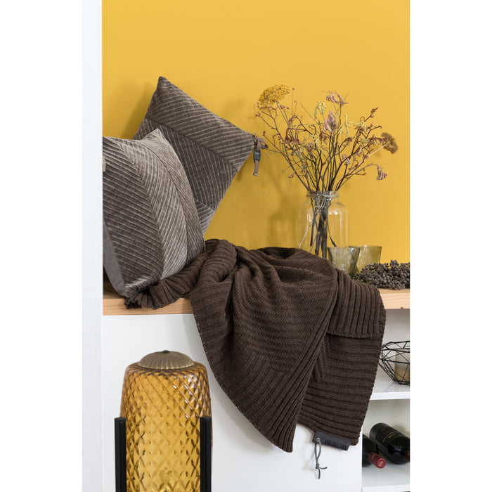 Knit Factory Beau Sierkussen - Beige - 60x40 cm