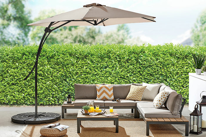 Feel Furniture - Zweefparasol - 3 Meter - Taupe